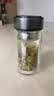 诗特意玻璃杯双层便携迷你杯透明男女士喝茶水杯子防烫带盖耐高温简约款 黑 220ml 实拍图