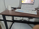 一棵柠檬电脑桌台式家用简易书桌简约现代工作台办公桌租房卧室学习写字桌 16MM环保板材5×5加厚方管钢架【黑架+深胡桃】 长120cm*宽60cm*高74cm 实拍图