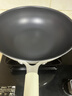 三禾微纳无涂层不粘炒锅不锈钢炒菜锅无油烟含钛锅具32cm雾月白配钢铲 实拍图