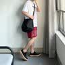 法·玛莎 FAV MARTHA牛筋底休闲板鞋男夏季透气薄款帆布鞋系带轻便男士通勤运动鞋 黑色 38 实拍图