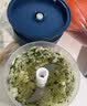 绞肉机小型打蒜器家用绞蒜切蒜器多功能辅食料理机电动蒜泥神器蒜蓉机自动切菜机压蒜器 宝蓝色- 0.26L （升级大电机） 实拍图