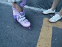 乐秀gt4轮滑鞋儿童男女童初学者溜冰鞋锁轮可调节专业中小学课滑冰鞋 26款香芋紫k5套装 全肉水晶轮 M （适合脚码32-35码）|4码可调 实拍图