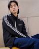 adidas休闲舒适三条纹立领夹克外套男装秋季阿迪达斯官方轻运动 黑色/白（推荐选大一码）   M 实拍图