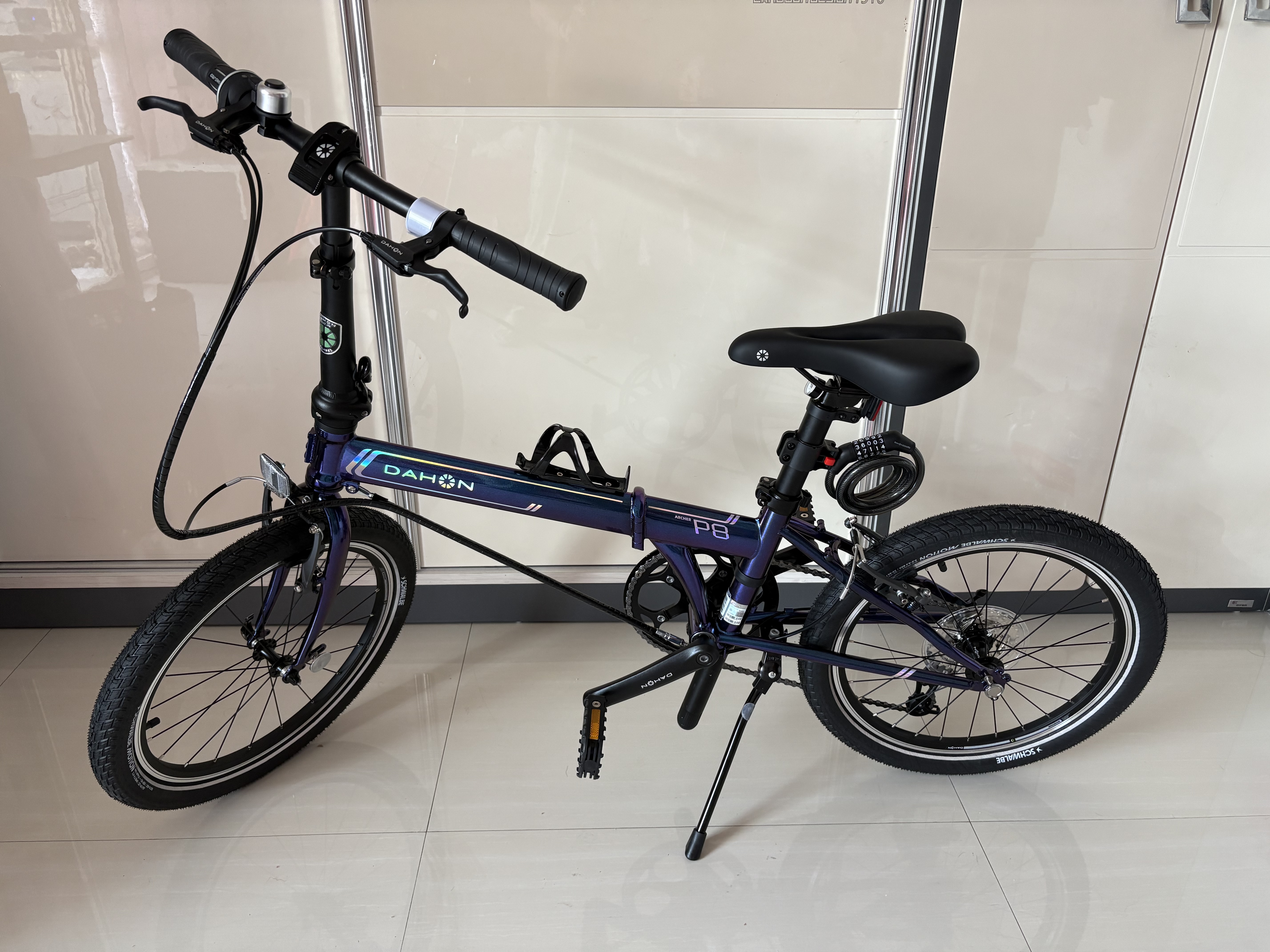 大行（DAHON）现货 顺丰发货折叠自行车20寸8级变速单车P8经典款KBC083 渐变蓝【速联X7】 实拍图