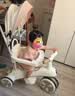 ANGI BABY儿童三轮车儿童脚踏车宝宝三轮车带刹车手推车轻便遛娃神器 【旗舰款】 卡其棕 六一儿童节礼物儿童三轮车手推车 实拍图