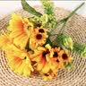 盛世泰堡 向日葵仿真花插花装饰塑料绢花假花客厅餐厅场景布置道具3束装 实拍图