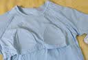 猫人睡衣女士夏季女【防螨抗螨纯棉】带胸垫千鸟格家居服蓝色XL 实拍图