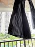 MUJI 女式 汉麻水洗宽版裤女装裤子女款女士长裤休闲裤阔腿裤26年春夏 灰色条纹 S （155/62A） 实拍图