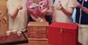 冠木匠红木首饰盒实木饰品盒中式梳妆盒38节日送礼物高档送礼首饰收纳盒 缅甸花梨木-荷塘月色-雕花-米色内衬 实拍图