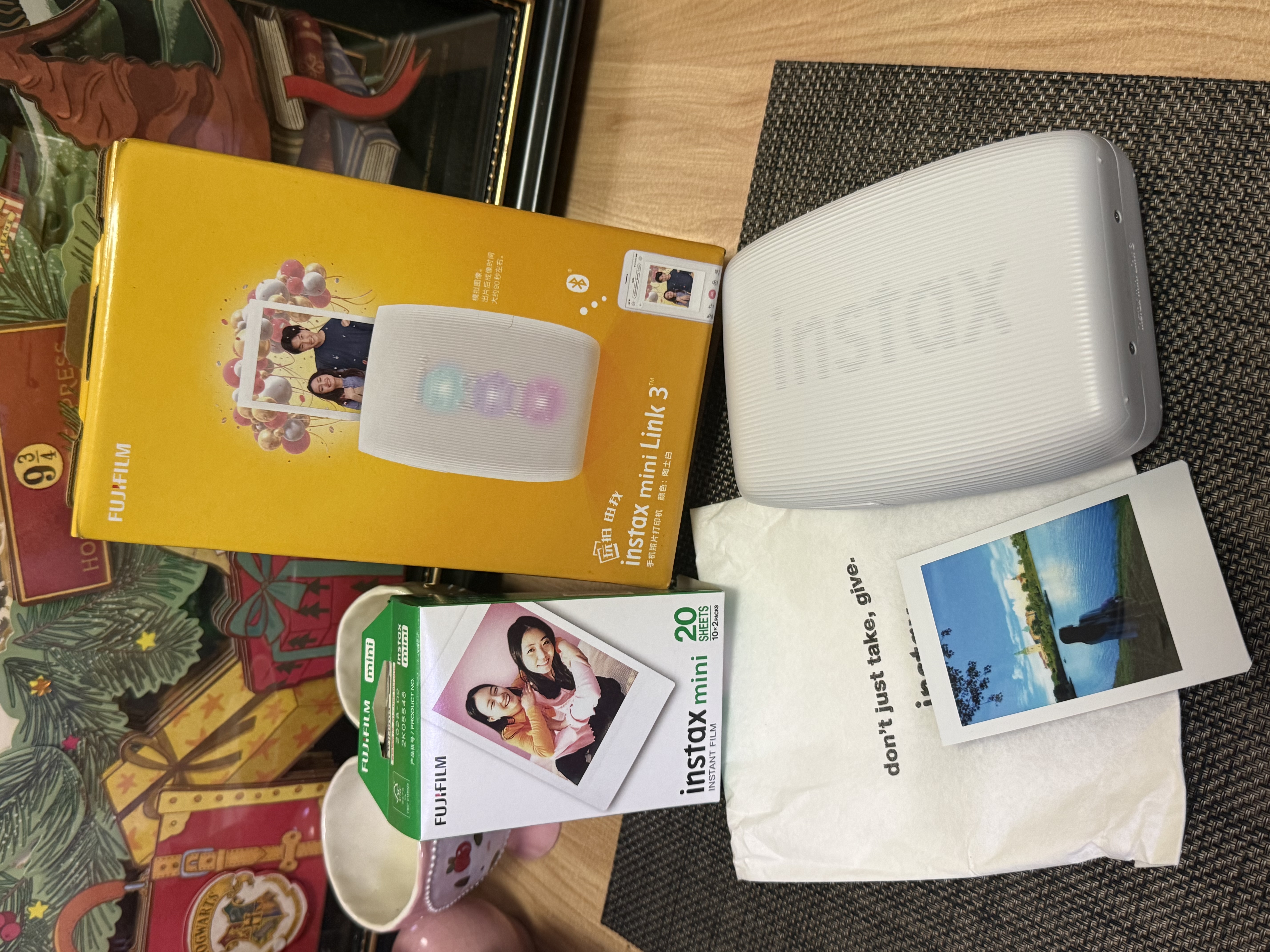 富士instax mini Link3 手机照片打印机 陶土白 单机标配 实拍图