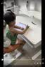 爱果乐儿童学习桌书桌写字桌电脑桌课桌【实木可升降】大白桌1.2m 实拍图