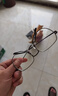 依视路（ESSILOR） 新款商务男镜架时尚镜框女配依视路镜片近视定制眼镜网上配镜 钛金属-4023BK-黑色 镜框+依视路膜岩高清1.60现片 实拍图
