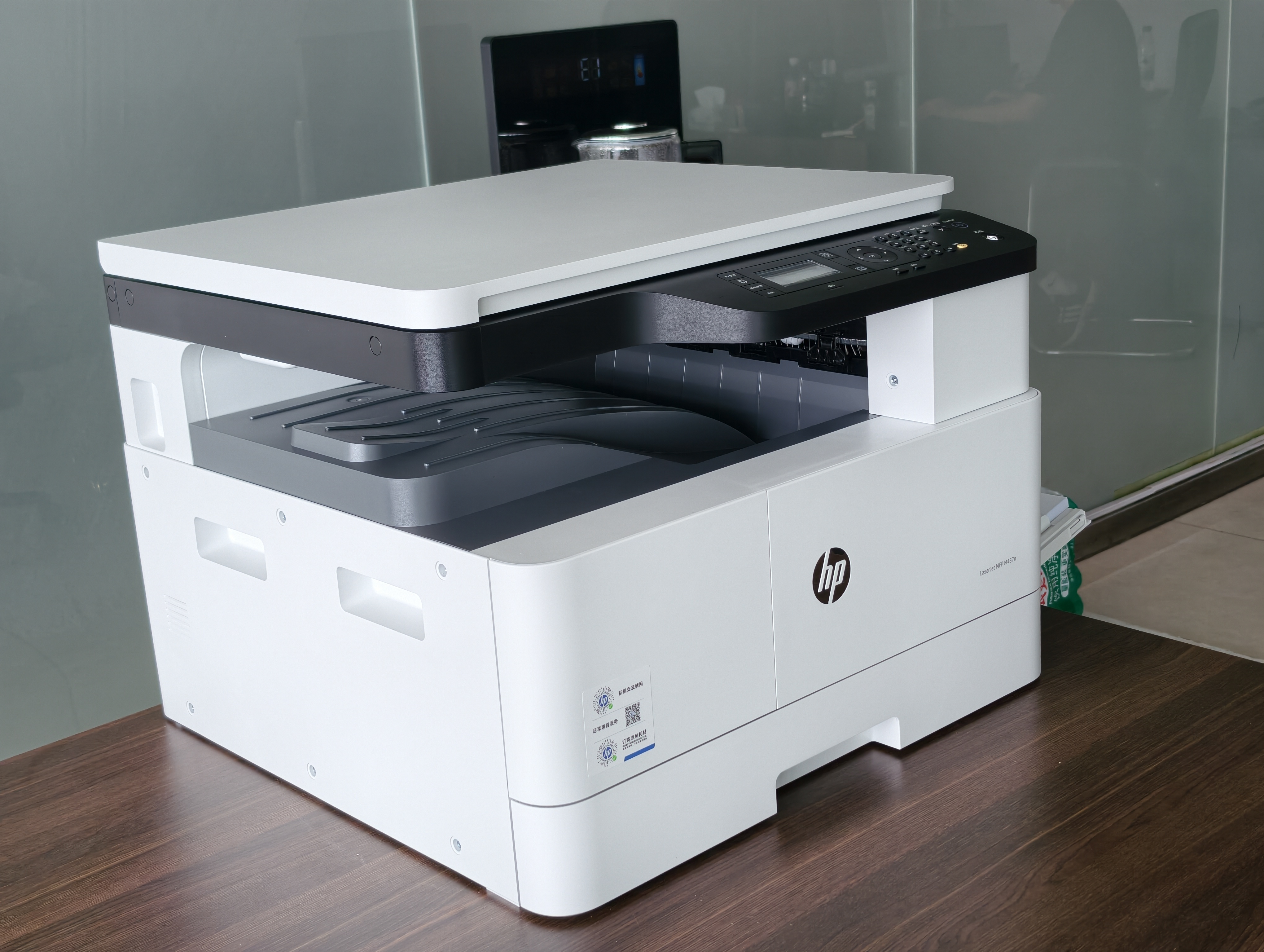 惠普（HP）a3打印机m437n/439/nda a3/a4黑白激光大型办公室 试卷工地商用 打印复印扫描一体机 麒麟/统信 M437n(黑白22页+有线+平板扫描)咨询送无线 实拍图
