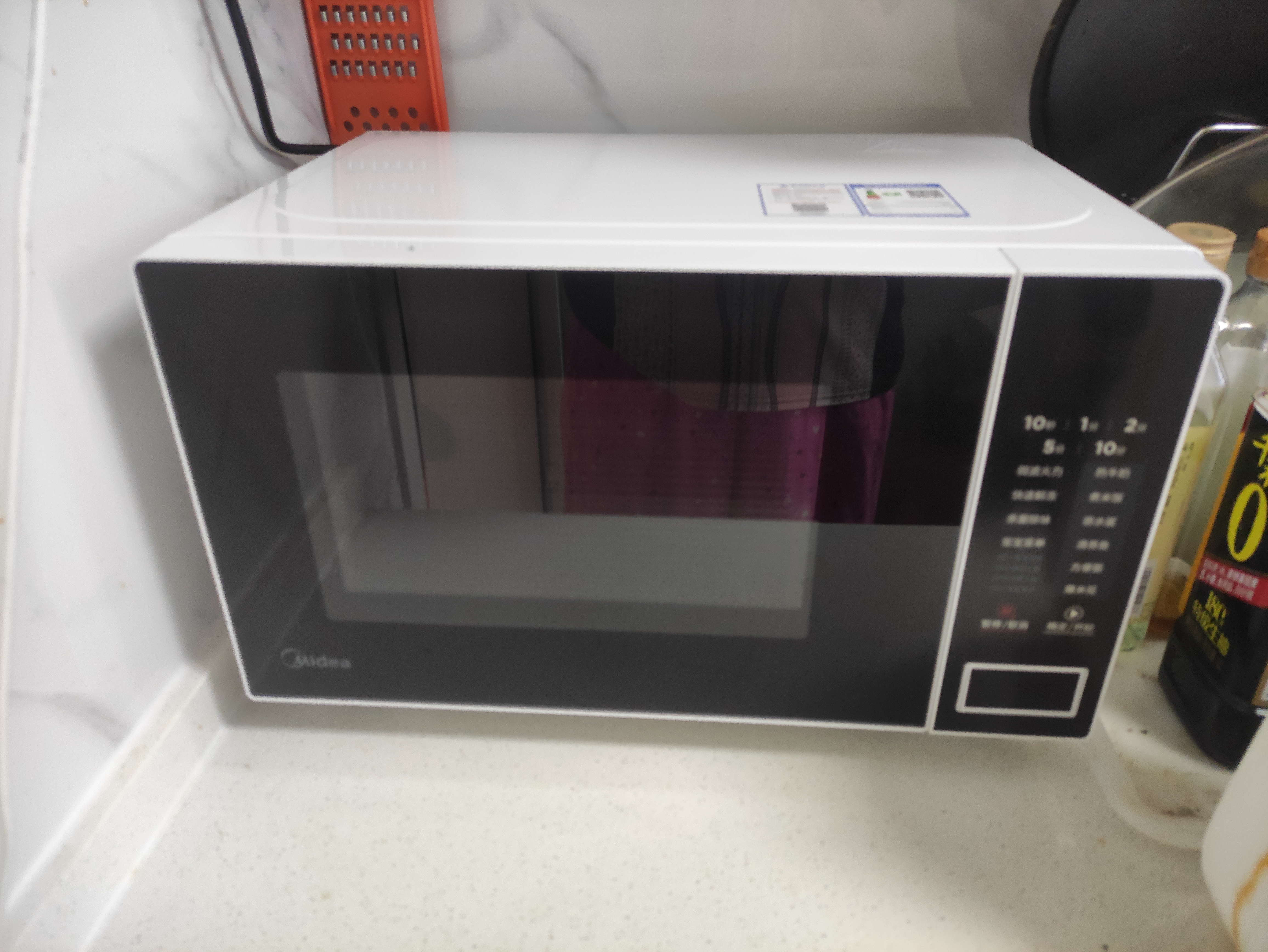 美的（Midea）家用微波炉20L大容量平板易清洁内胆【26年新款升级】 智能菜单高效速热 一键解冻 宝宝菜单 M22J 实拍图