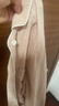 MUJI 女式无侧缝双层纱织长袖睡衣 家居服套装纯棉女装七夕情人节礼物 浅粉红色 M （上装160/84A 下装160/66A） 实拍图