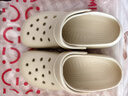 名创优品（MINISO）洞洞鞋女男夏季外穿沙滩凉鞋防滑厚底踩屎感包头凉拖鞋骨白38-39 实拍图