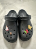 CROCS卡骆驰白鹿同款云朵洞洞鞋时尚百搭户外沙滩鞋|206750 黑色-001(含智必星) 39 (250mm) 实拍图