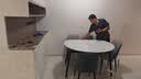 林氏家居岩板餐桌饭桌子家用餐桌折叠可伸缩小户型圆餐桌椅子全套LS628R7 (2)品质轻奢|1.3米餐桌+S6餐椅*4 实拍图