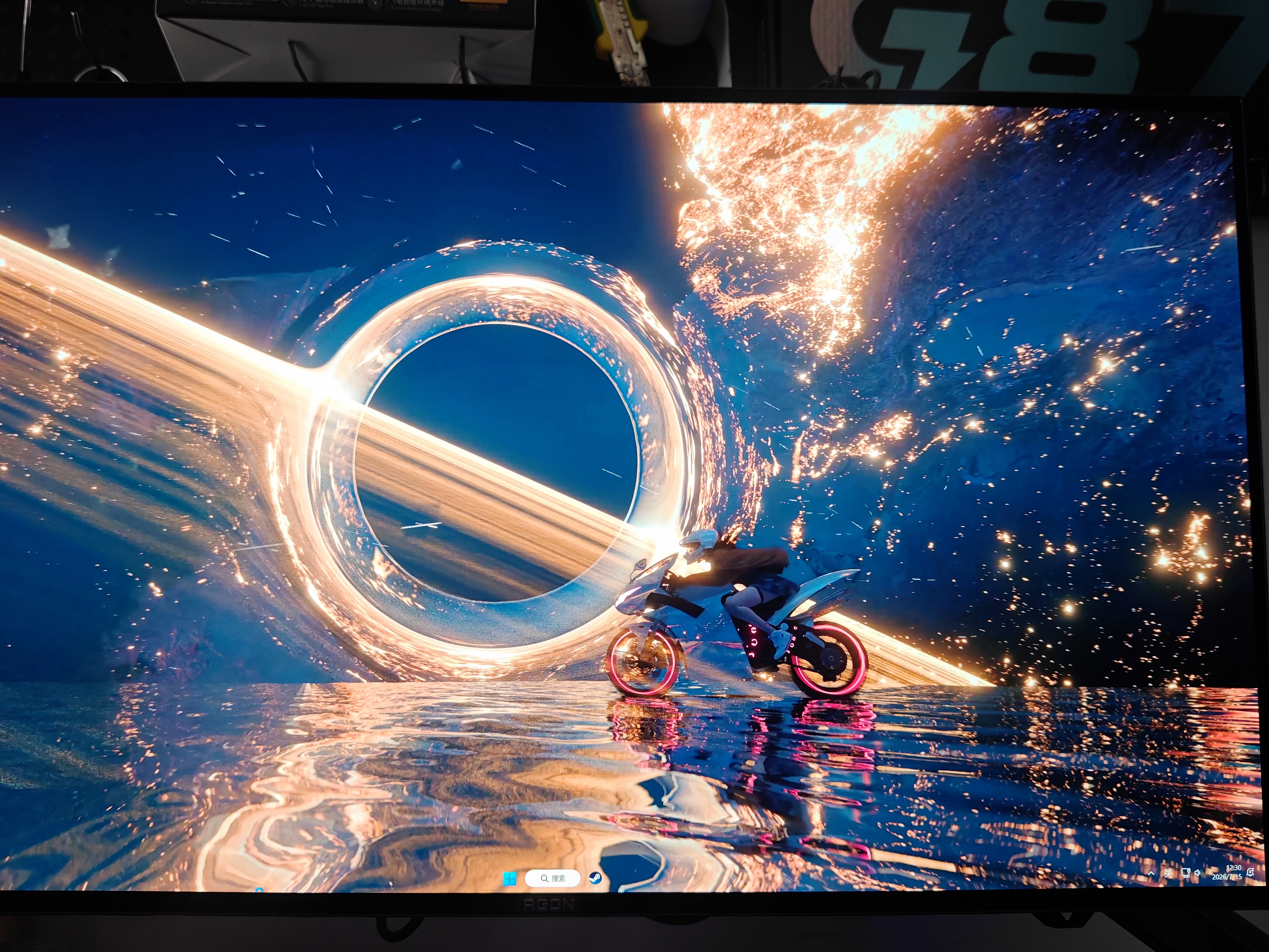 AOC 爱攻7 31.5英寸WOLED 4K 165Hz双模330Hz 0.03ms 10bit 低蓝光 16W音箱 游戏电竞显示器AG327UD 实拍图