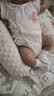 贝瑞加（Babyprints）宝宝连体衣2件装婴儿短袖包屁衣夏季纯棉三角爬服A类薄款 粉66 实拍图