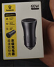 倍思 车载充电器超级快充 双口60W汽车点烟器一拖二充电头转换器适配苹果17/16华为小米 实拍图