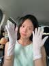 七色纺防晒手套女夏季薄中长款骑车开车防滑女士触屏骑行手套女 香芋紫 实拍图