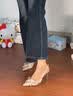 尤克达蒂（yookdd）高跟鞋女2026夏季新款法式千金风细跟凉鞋香槟色缎面蝴蝶结高跟鞋 香槟色 37 实拍图