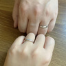 唯一（Winy）施华洛世奇锆999纯银情侣对戒男女款戒指一对求婚表白送女友礼物 实拍图