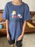 史努比（SNOOPY）【2件装】童装儿童短袖T恤男女童纯棉夏装 靛蓝红琴+白钓鱼 160 实拍图
