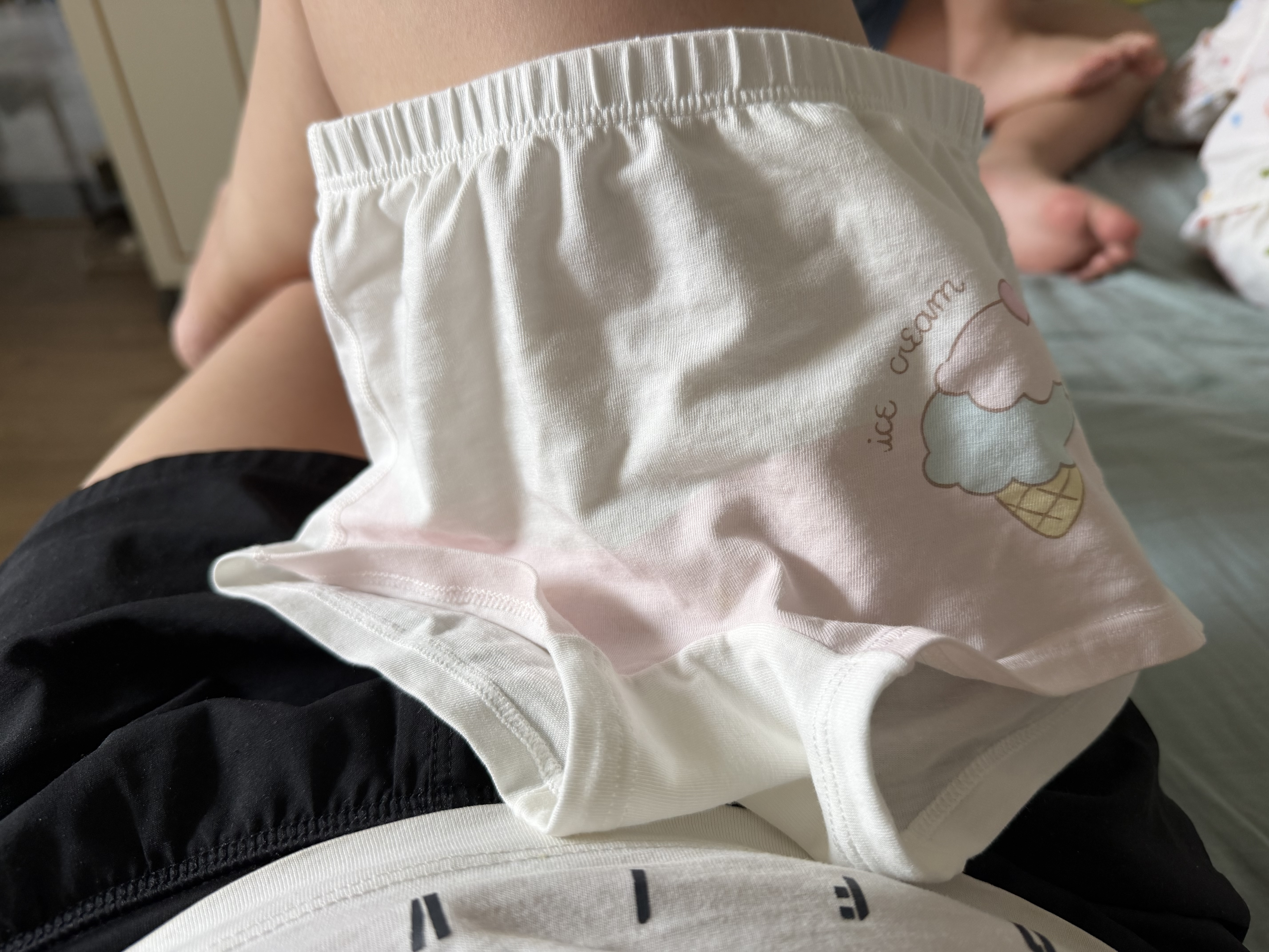 戴维贝拉女童内裤婴儿宝宝平角短裤四角女孩三角大童不夹PP两条装 实拍图