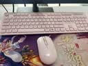 联想（Lenovo）无线键盘鼠标套装 键鼠套装 全尺寸键盘 商务办公 USB 适用笔记本台式机一体机 KN220/T221 粉色 实拍图