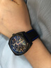 马克华菲（FAIRWHALE）手表男士机械表全自动方形透底陀轮双面镂空夜光防水腕表国潮男表 黑壳蓝面硅胶 实拍图