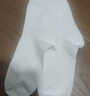 猫人【100%纯棉抗菌】女士袜子女夏季薄款吸汗透气中筒堆堆袜5双白色 实拍图