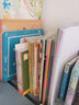 得力金属书立书夹书靠书挡书档铁书架简易桌上夹书器学生用简约桌面课桌收纳放书架子创意ins风挡板隔板书 大号米白色+深灰色-混装4片 实拍图
