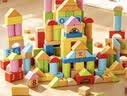 Hape80粒桶装数字字母 山毛榉拼搭 色彩形状认知 儿童木质积木1-3岁 80粒桶装益智积木 100%山毛榉  1-3Y E8402 实拍图