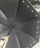 天堂伞 防紫外线阳伞三折 遮阳伞黑胶防晒伞蜜桃图案晴雨伞 流光白 实拍图
