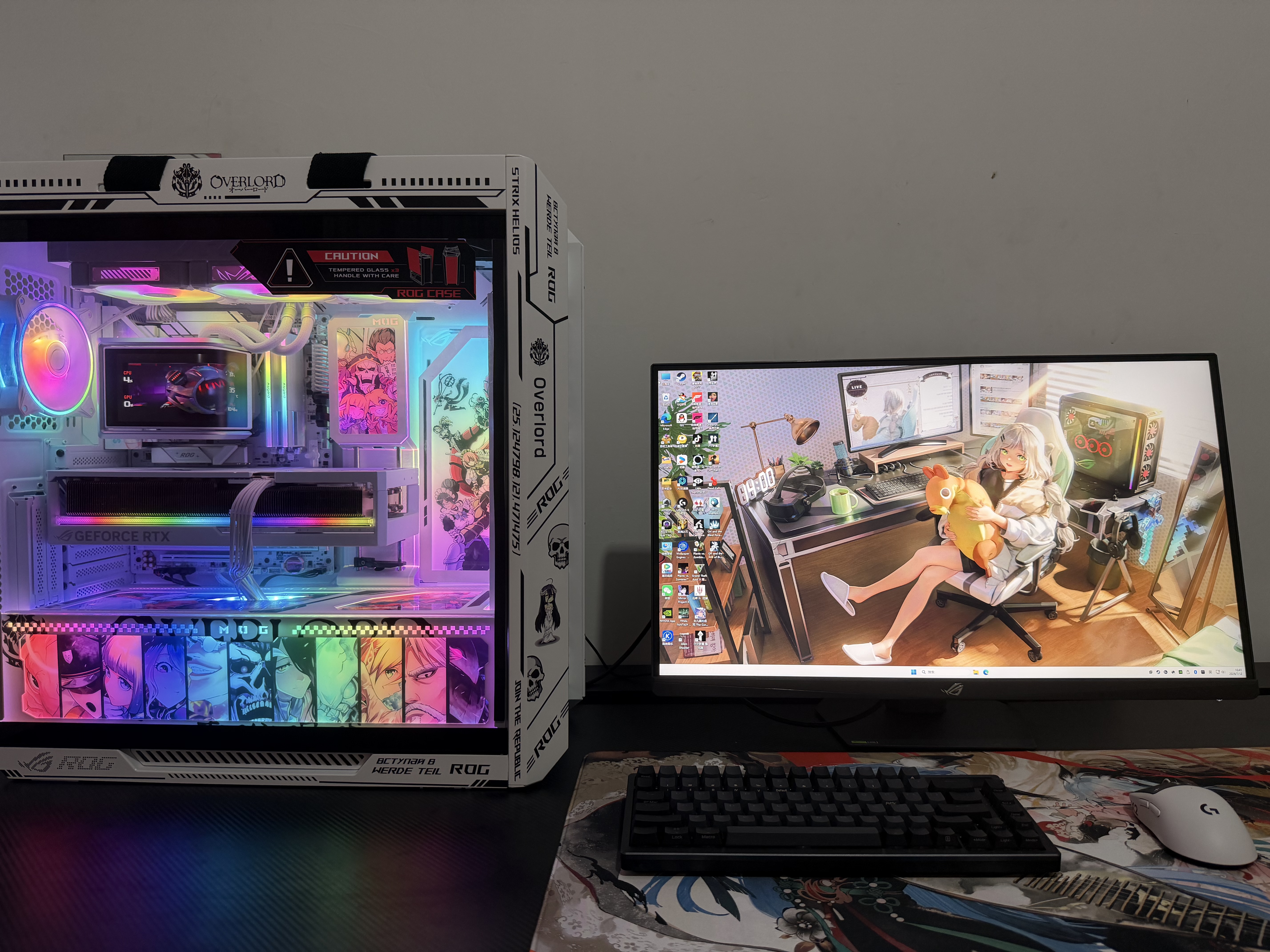 华硕ROG全家桶R7 9800x3d 9850x3d主机RTX5070ti 5080 5090夜神显卡 直播设计渲染diy台式组装电脑整机 R7 9850x3d主机+RTX5070TI丨三 实拍图
