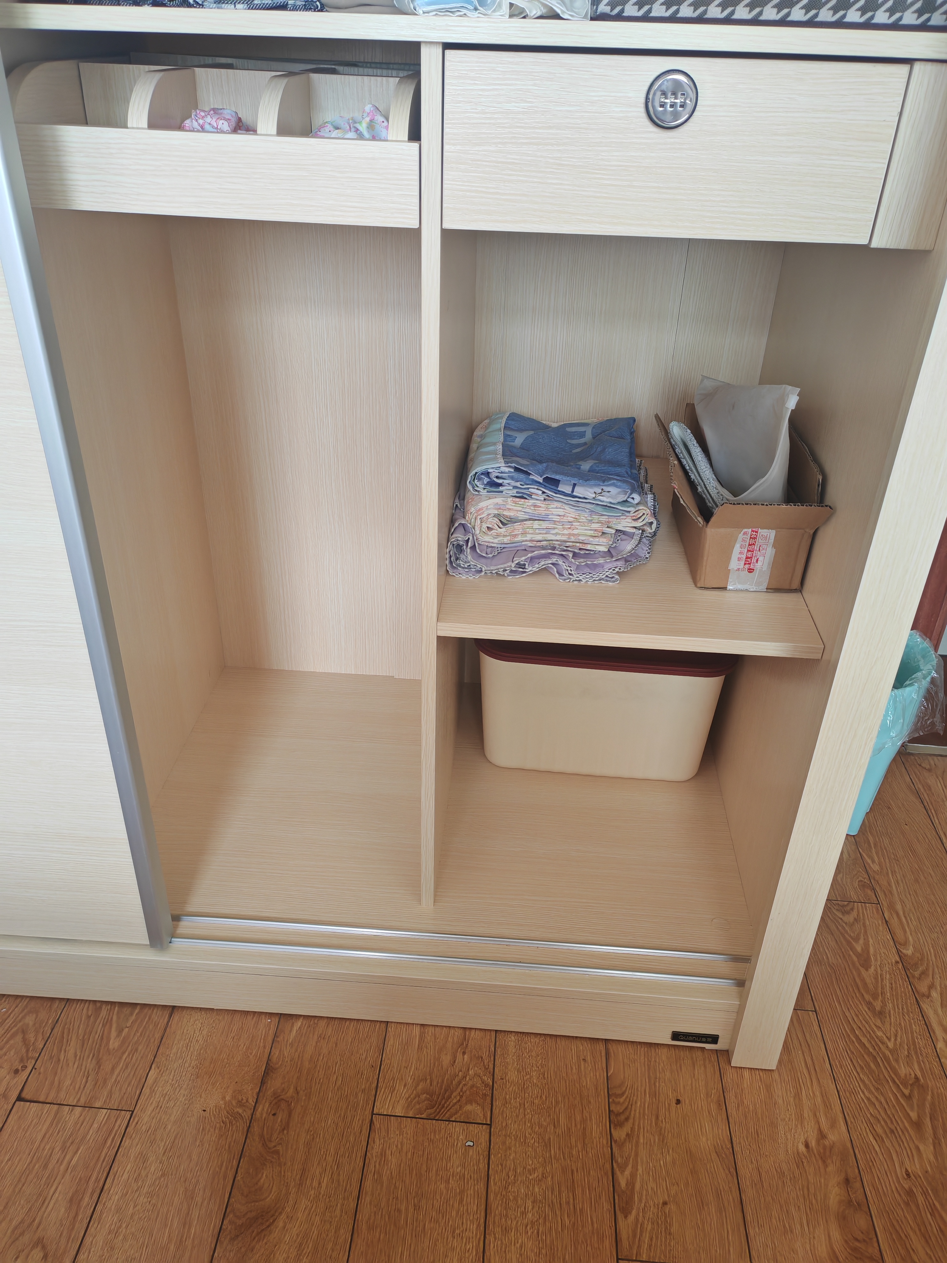 全友家居 小户型卧室推拉门款衣柜顶柜组合简约衣橱靠墙收纳储物柜子 实拍图