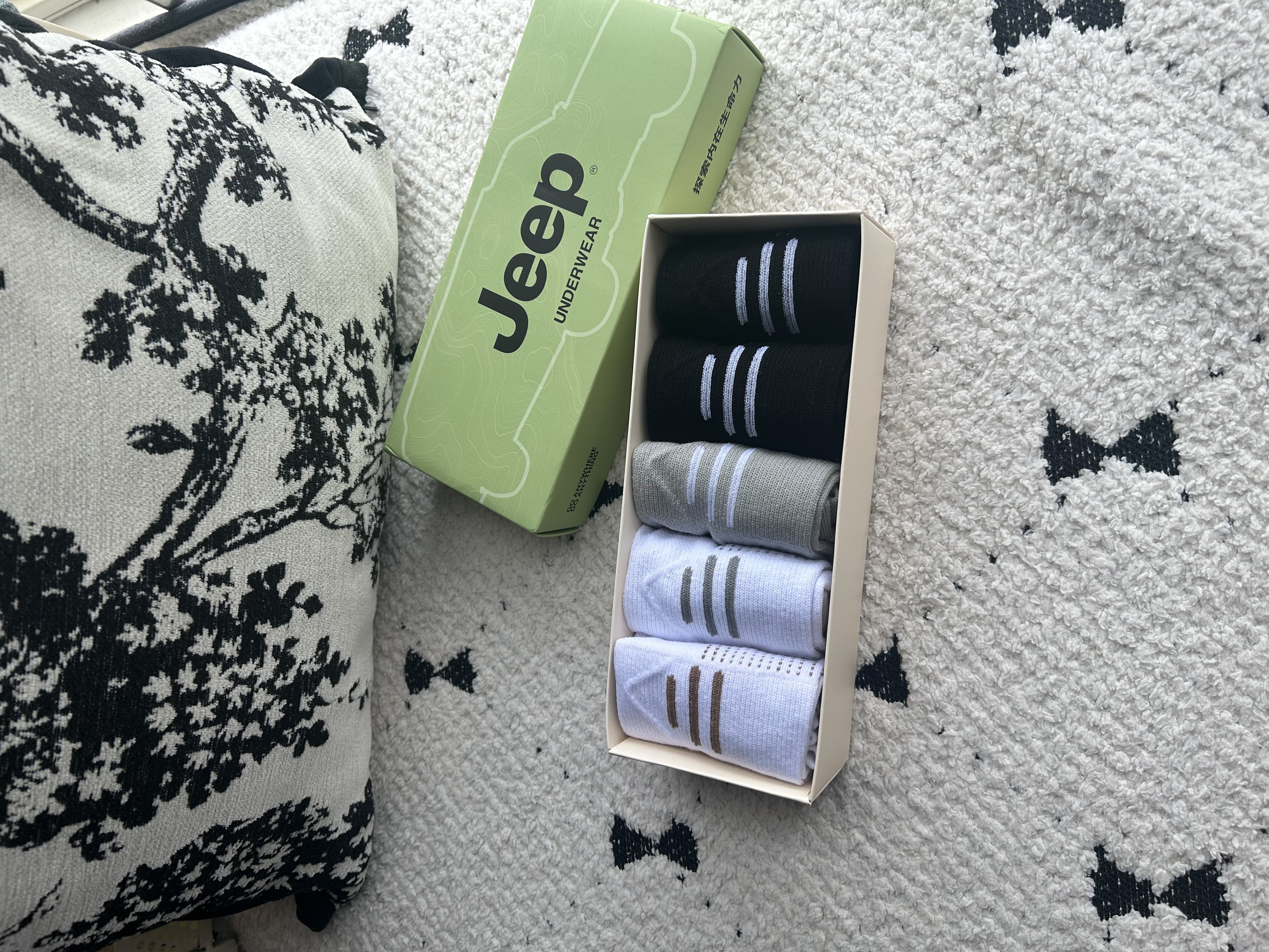 JEEP袜子男夏季【100%纯棉+10A抗菌】防臭袜运动吸汗耐磨全棉休闲男袜 实拍图