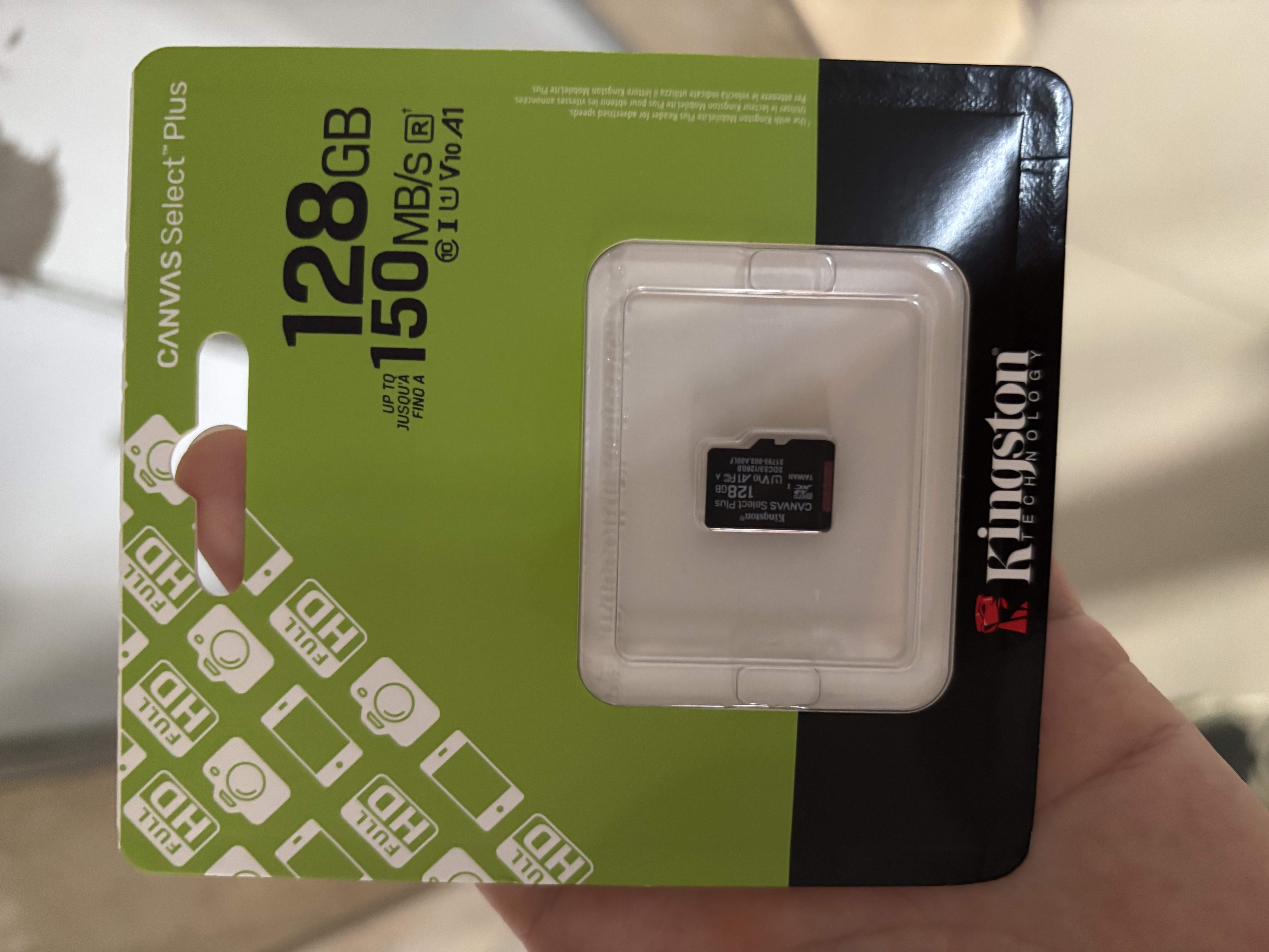 金士顿（Kingston）TF卡 行车记录仪内存卡高速摄像头监控手机存储卡micro sd卡 SDCS3/128G U1 V10读150MB/s 实拍图