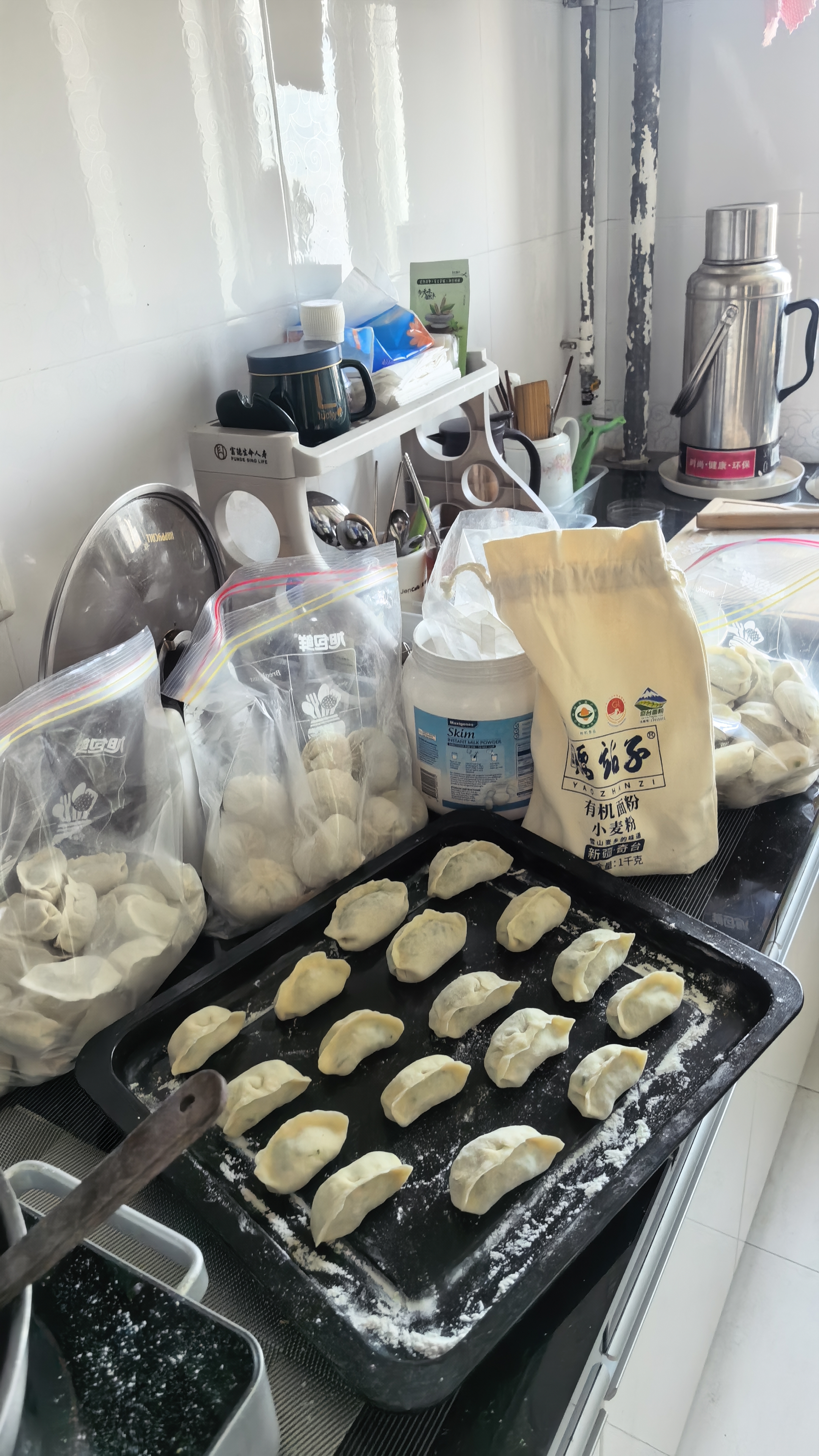 腰站子新疆奇台有机面粉四方认证中强筋面食粉烘焙吐司粉面包小麦粉 【有机系列2斤】有机可追溯，老人孩子放心吃 实拍图
