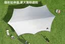 探险者（TAN XIAN ZHE）天幕帐篷露营天幕户外8-10人露营装备全套防晒蝶形防雨防风遮阳棚 16㎡霜奶白银胶天幕【6-10人】 实拍图