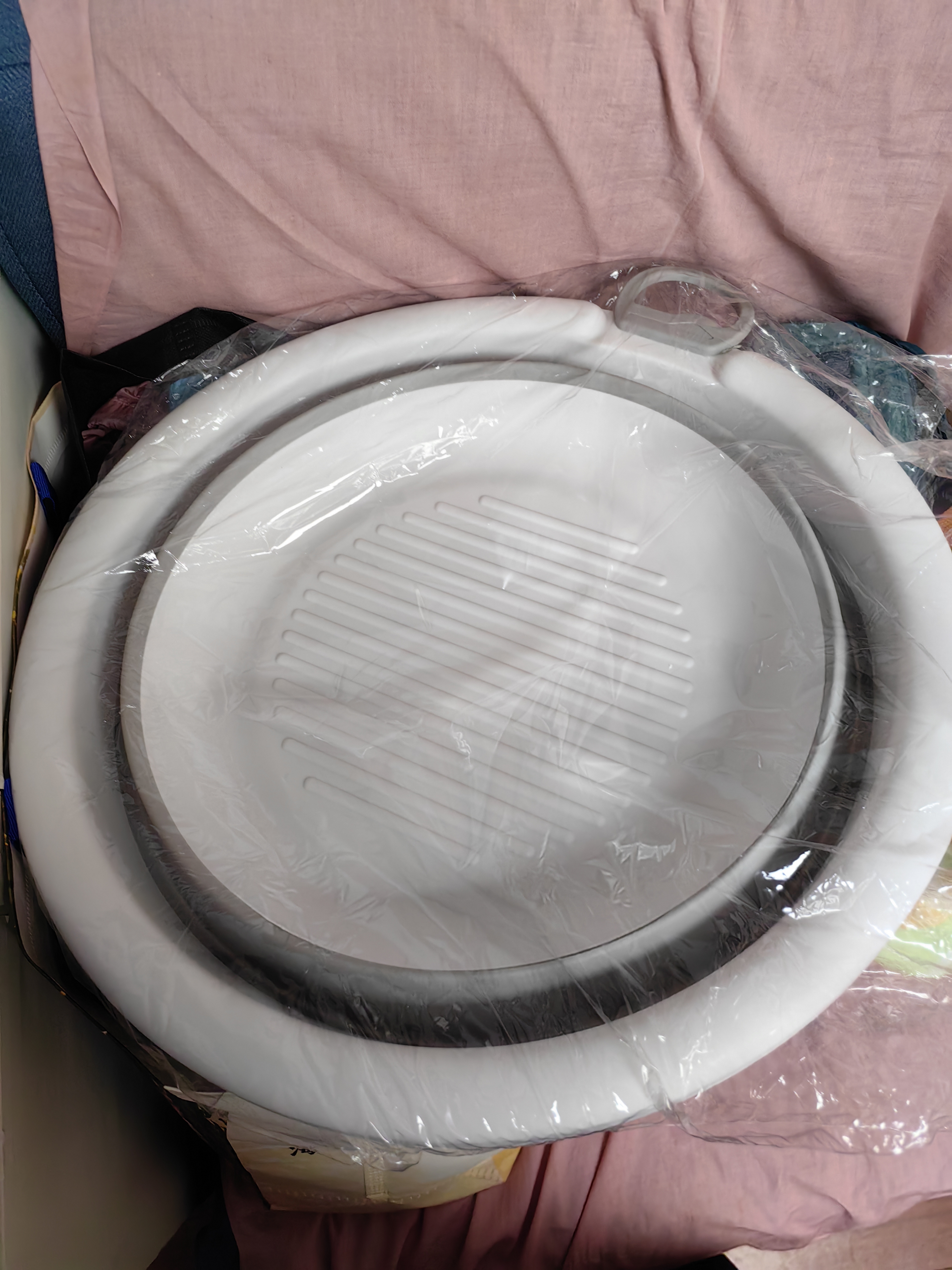 MR特大号折叠盆44.5CM洗脸盆洗衣盆出差宿舍便携洗菜洗脚盆含挂绳 实拍图