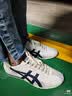 Onitsuka Tiger鬼塚虎男女款中性鞋子复古舒适运动休闲鞋男RUNSPARK 米色/深蓝色-103 42.5 实拍图