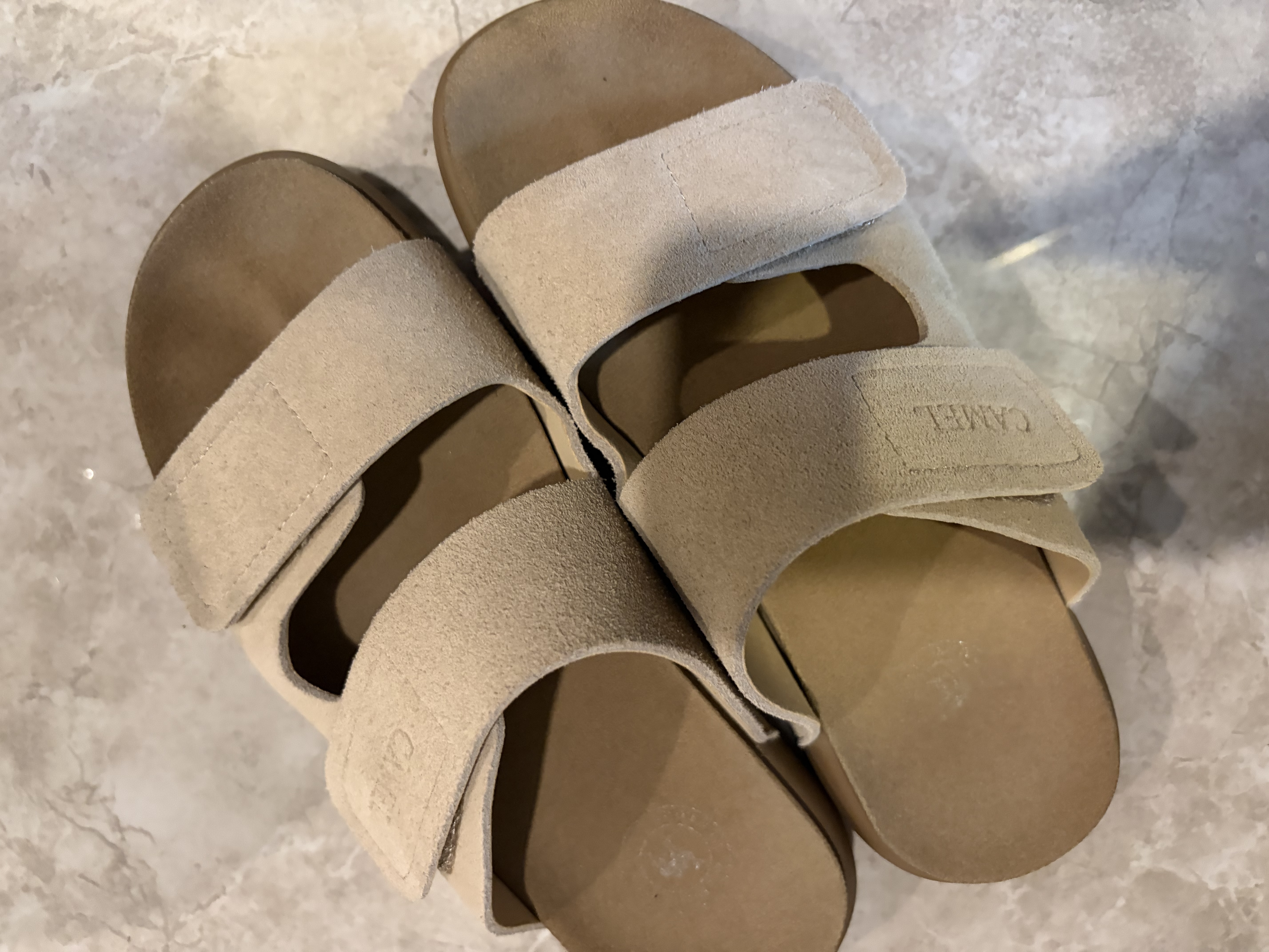 骆驼（CAMEL）松包勃肯凉鞋女轻盈舒适休闲凉拖 L25M504096 杏色 36 实拍图