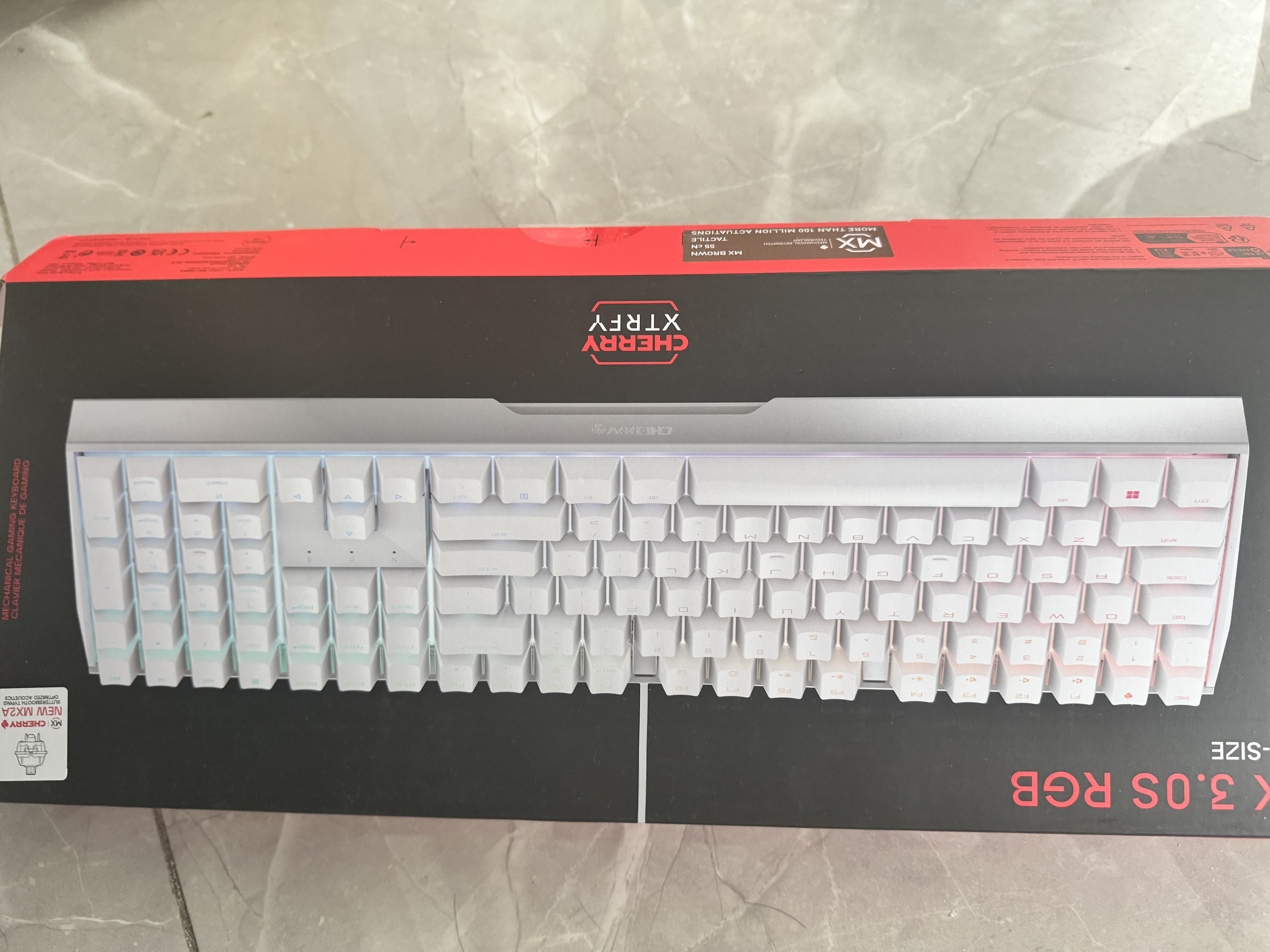 CHERRY樱桃MX3.0S机械键盘108键 游戏键盘电竞键盘 有线办公电脑键盘 RGB键盘 合金外壳 实拍图