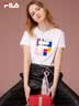 斐乐（FILA） 女装官方女士短袖T恤夏季休闲运动内搭t恤百搭短T上衣 标准白-F11W118151F L （170/88A/L） 实拍图