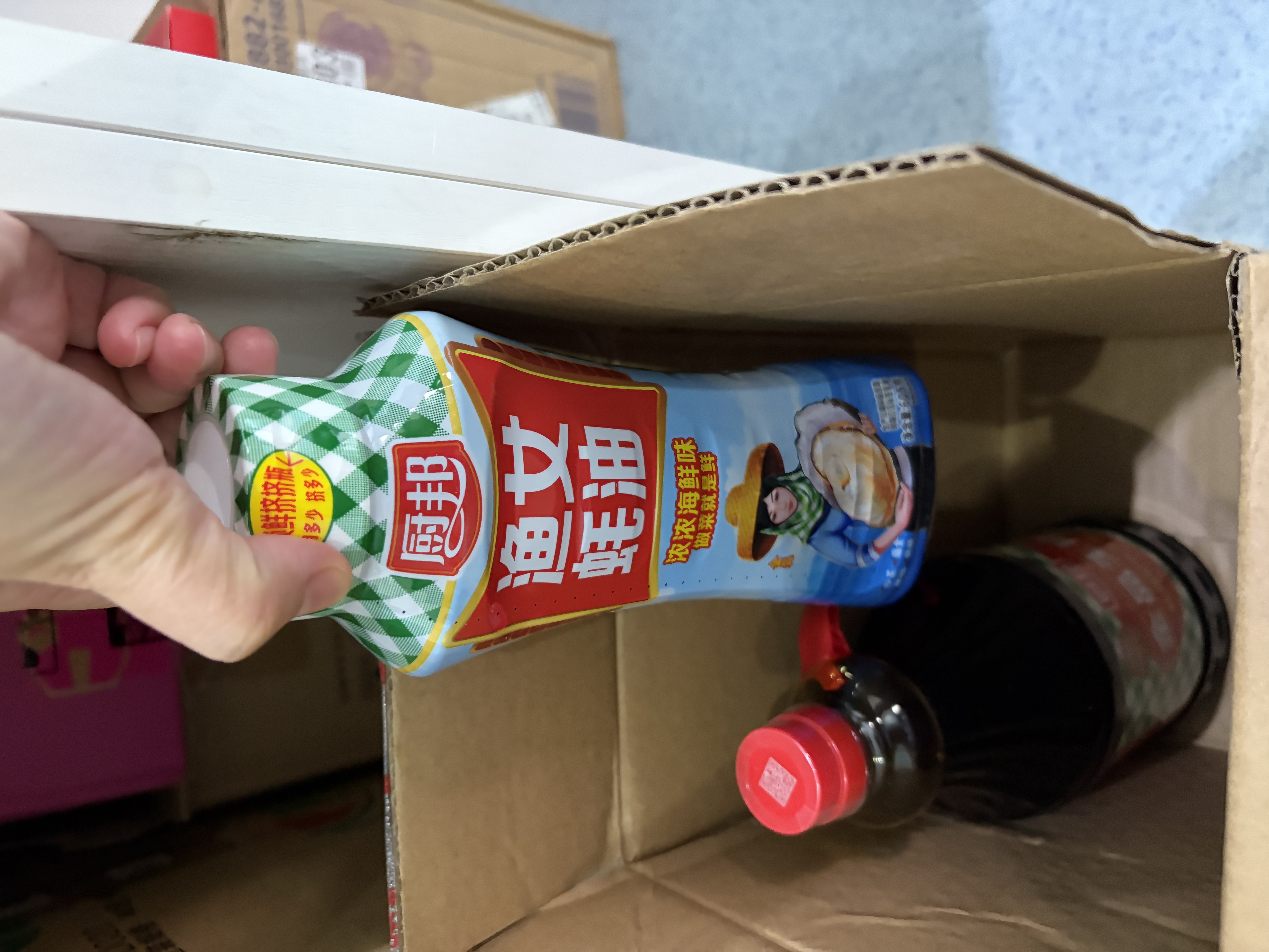 厨邦酱油 金品系列 生抽 酱油1.48kg*2+渔女蚝油605g*2 调料套装礼盒 实拍图