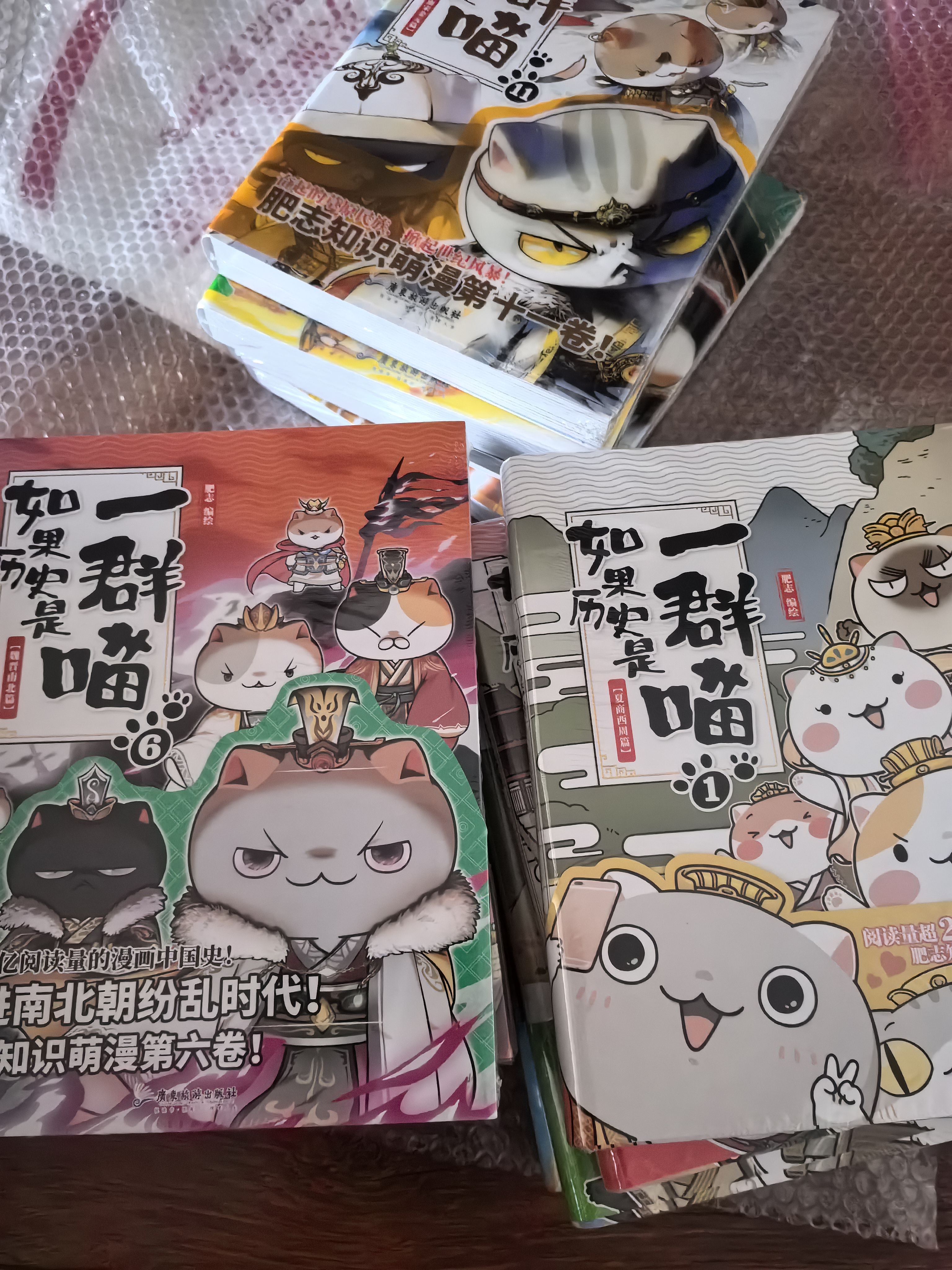 如果历史是一群喵1-16全套  【限量特典版】（其中喵16为特典版，喵1-15为普通版）历史喵 肥志 晚清残晖篇 历史科普漫画 肥志新作历史科普百科漫画书 儿童漫画 实拍图