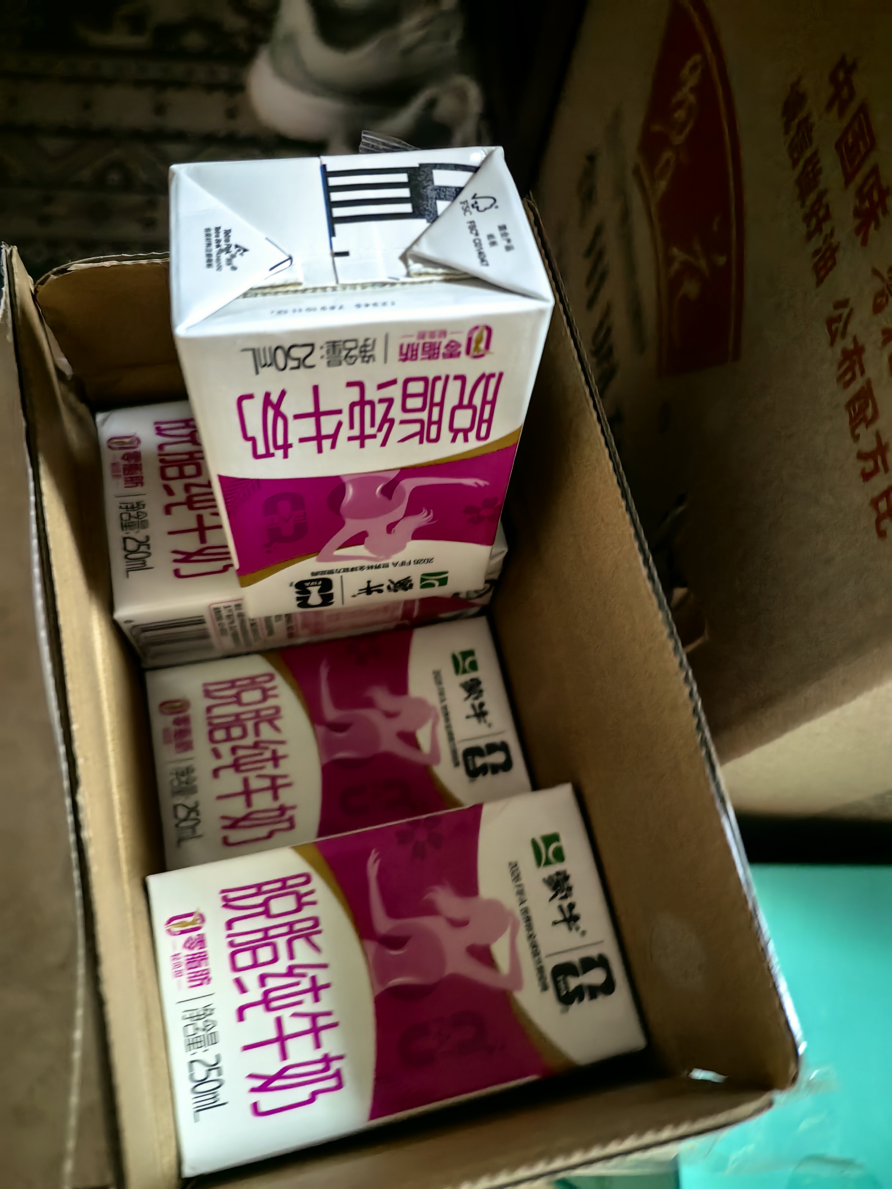 蒙牛脱脂纯牛奶250ml*24盒 零脂肪早餐健身减脂送礼礼盒 实拍图